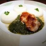 N'dolé, Côtelette de porc accompagnée de pâte de maïs